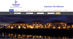 Desktop Screenshot of horizonhotelsresorts.com